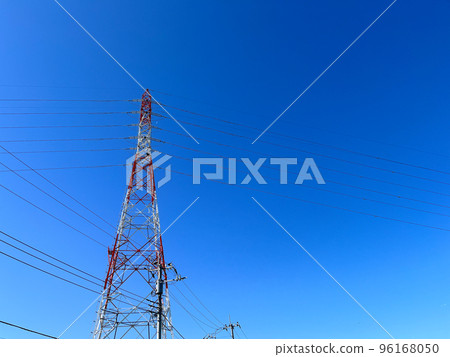 Steel tower and blue sky Steel tower and blue sky 96168050