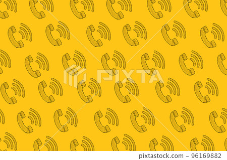 Phone pattern on yellow Phone pattern on yellow 96169882