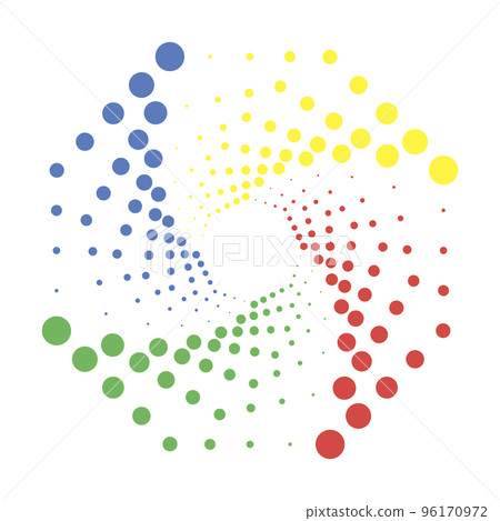 Circle Dotted Colorful Icon Isolated on White Background 96170972