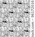 Education group students with books and textbooks seamless pattern 96172016