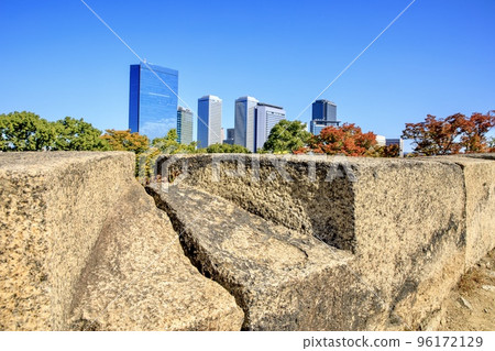 Osaka City, Osaka Prefecture Osaka Business Park seen from Osaka Castle Park 96172129