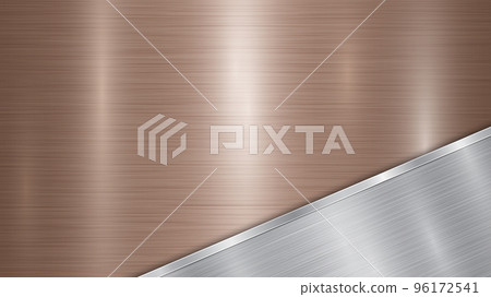 Metal background with polished plate Metal background with polished plate 96172541