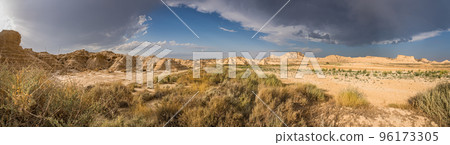 Panoramic view of Bardenas Reales, Spain. 96173305