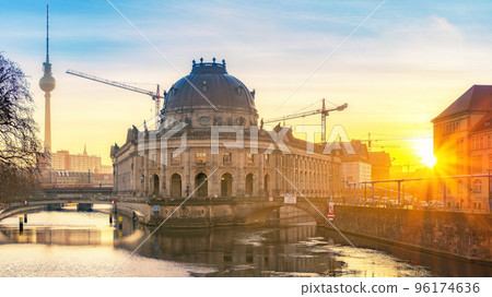 Museum Island in Berlin at sunny sunrise 96174636