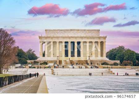 Lincoln memorial at winter, Washington DC Lincoln memorial at winter, Washington DC 96174657