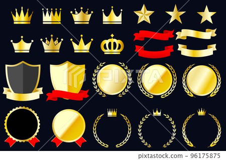 標誌和冠的排名集 96175875