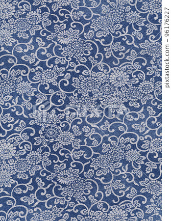 Chrysanthemum arabesque pattern indigo Chrysanthemum arabesque pattern indigo 96176227
