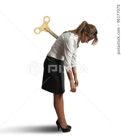 Tired businesswoman 96177078