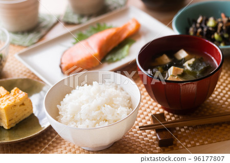 Breakfast with happy and delicious new rice 96177807