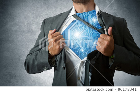 Technology super hero 96178341