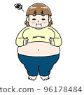 Illustration of a woman suffering from metabolic syndrome 96178484