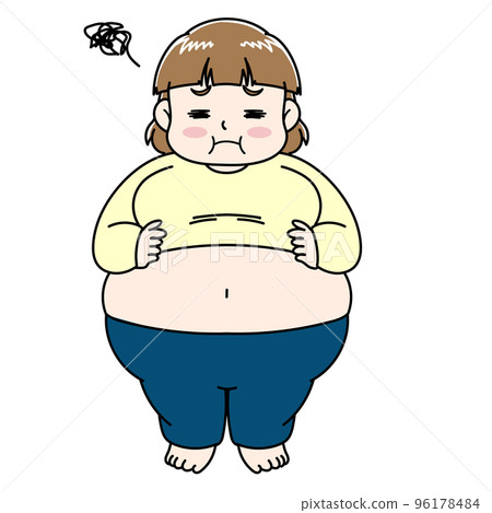 Illustration of a woman suffering from metabolic syndrome Illustration of a woman suffering from metabolic syndrome 96178484