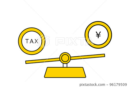Simple icon of tax increase, consumption tax increase 96179509