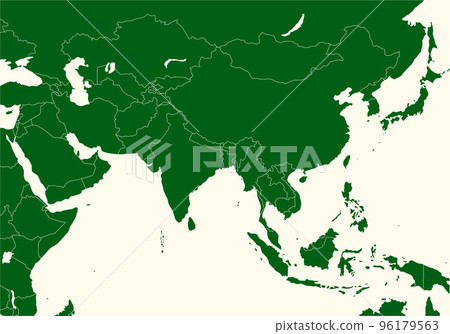 Maps, borders and silhouettes across Asia 96179563