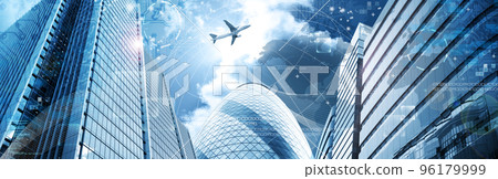 Business futuristic skyscraper banner Business futuristic skyscraper banner 96179999