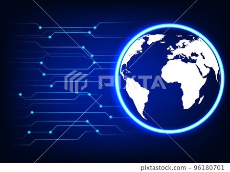 graphics design Hitech technology connection network digital communication vector illustration 96180701