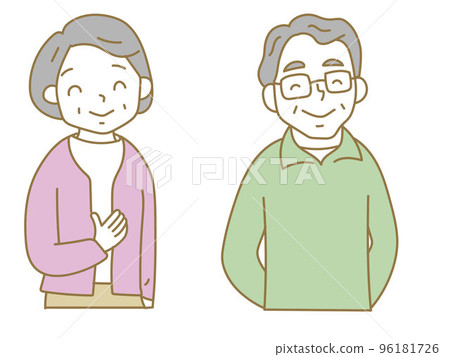 A smiling senior couple A smiling senior couple 96181726