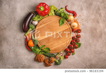 Healthy background of vegetable. Concept of genuine food 96183194