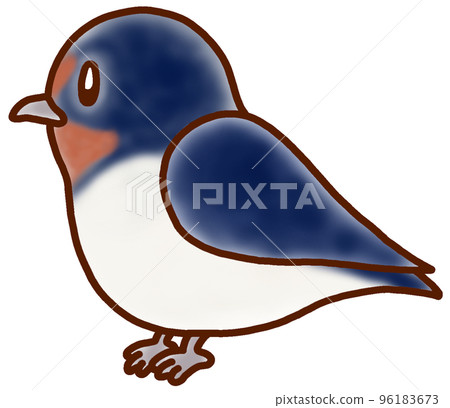 鬆散可愛的野鳥插畫燕子 鬆散可愛的野鳥插畫燕子 96183673