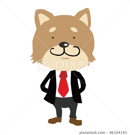 Illustration of a cute dog wearing a tie Illustration of a cute dog wearing a tie 96184193