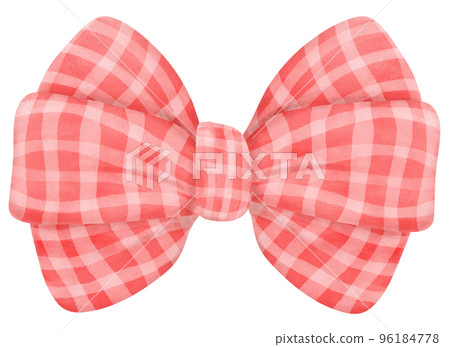 Cute Christmas  ribbon bow cartoon doodle watercolor hand drawn 96184778