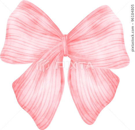 Cute Christmas ribbon bow cartoon doodle watercolor hand drawn Cute Christmas ribbon bow cartoon doodle watercolor hand drawn 96184805