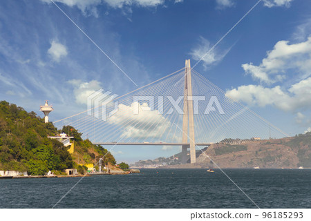 Yavuz Sultan Selim suspension bridge, near the Black Sea entrance of the Bosphorus, Sariyer district, Istanbul, Turkey Yavuz Sultan Selim suspension bridge, near the Black Sea entrance of the Bosphorus, Sariyer district, Istanbul, Turkey 96185293