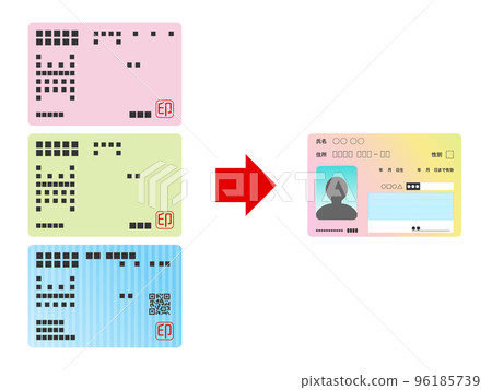Multiple Insurance Cards Image of consolidating health insurance cards... - Stock Illustration ...
