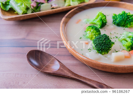 White stew wood grain background close-up material 96186267