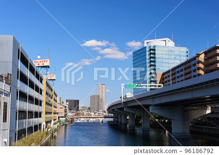 Yokohama, Kanagawa Prefecture, business district around Kanagawa Shinmachi Station Yokohama, Kanagawa Prefecture, business district around Kanagawa Shinmachi Station 96186792