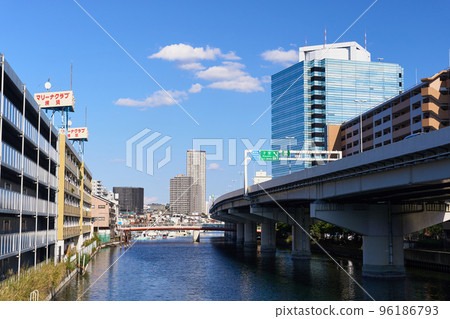 Yokohama, Kanagawa Prefecture, business district around Kanagawa Shinmachi Station 96186793