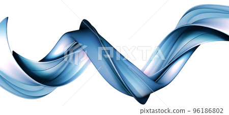 Abstract 3D Wave Shape Abstract 3D Wave Shape 96186802