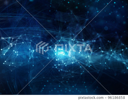 Futuristic abstract internet background with network effects. 96186858