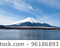 Clear winter sky and Mt.Fuji seen from Lake Yamanaka 96186893