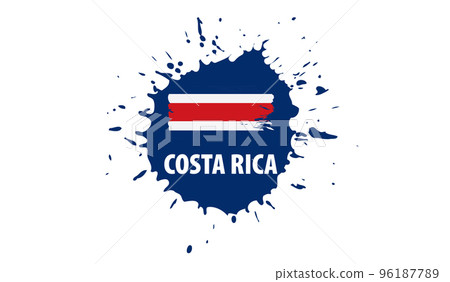 Costa Rica flag, vector illustration on a white background 96187789