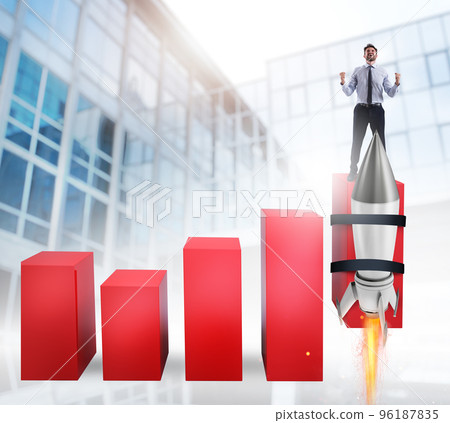 Rocket helps to improve business statistic to grow up 96187835