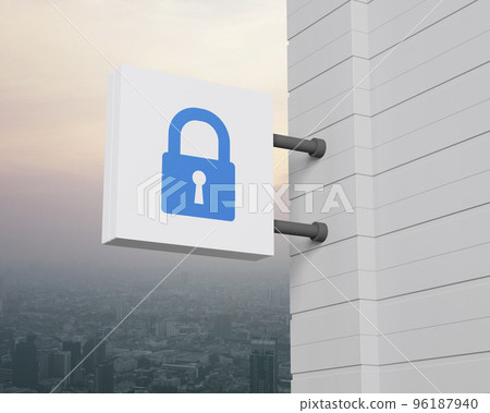 Technology internet security and safety concept, 3D rendering 96187940