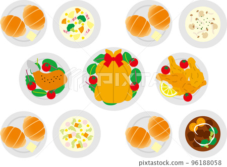 Butter roll, stew and chicken P 96188058