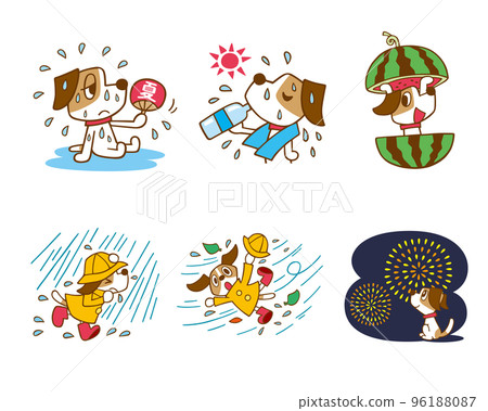 Jack Russell Terrier dog set 10 brown line (hot weather, heavy rain, fireworks, etc.) 96188087
