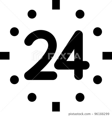24 小時時鐘圖標 96188299
