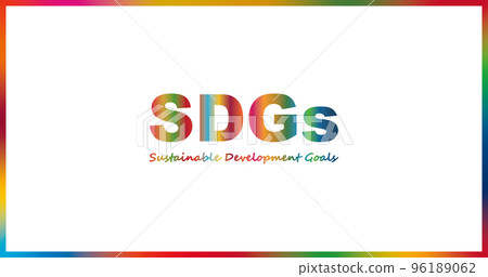 CMYK gradation frame of SDGs image 96189062