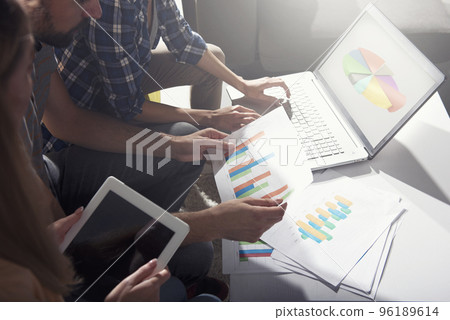 Team of business person works together. Concept of teamwork Team of business person works together. Concept of teamwork 96189614