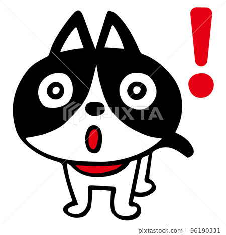 手繪 Hachiware 貓驚訝的姿勢 96190331