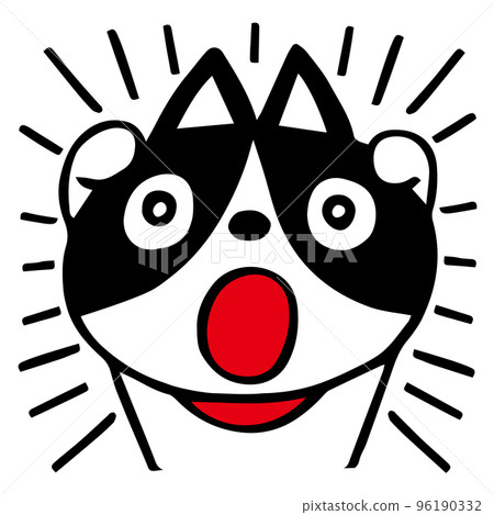 手繪八爪貓驚喜姿勢 96190332