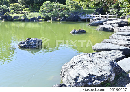 清澄庭園（東京都江東區）大磯十字路口“踏腳石走廊” 96190637