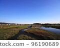 Watarase river on a sunny day 96190689
