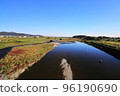 Watarase river on a sunny day 96190690