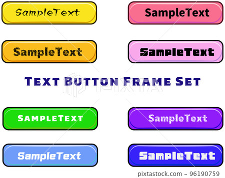 rectangle text button color frame set 96190759