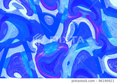 淺藍色變化中的曲線顏色鑲嵌圖案 96190921