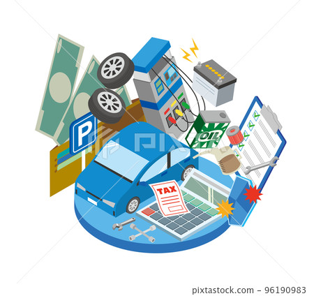 Image illustration of car maintenance cost Image illustration of car maintenance cost 96190983